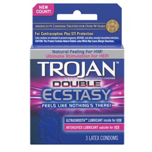 TROJAN DOUBLE ECSTASY LUBRICATED CONDOMS RIGHT CHOICE DISTRIBUTORS